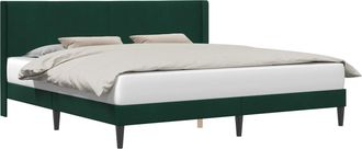 vidaXL Estructura De Cama Verde Oscuro 180 X 200 Cm Terciopelo Vidaxl