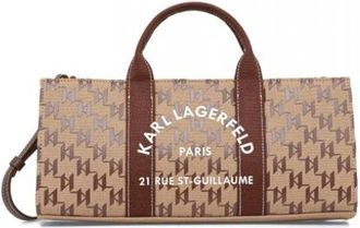 Karl Lagerfeld Dames, Tassen, Bruin, Maat: ONE Size Katoen