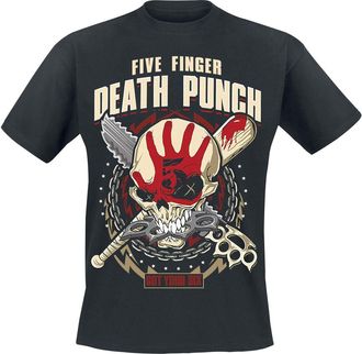 Five Finger Death Punch Mens Zombie Kill T-Shirt, Black, XX-Large