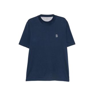 Brunello Cucinelli Logo-embroidered Crew-neck T-shirt