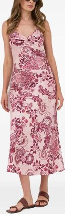 Guess Co Jurk met col en bloemenprint - Roze