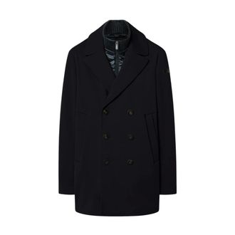 Roberto Ricci Design Caban Doble Botonadura en Surflex con Delantero Desmontable - Coats - Hombre - Negro - XL