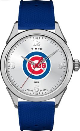 Timex Athena Chicago Cubs Quartz Silver Dial Ladies Watch TWZBCUBWMYZ