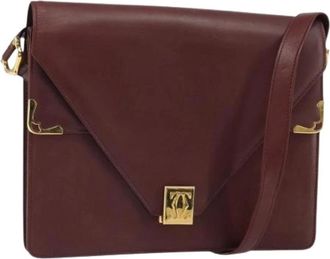 Cartier Pre-owned Cross Body Bags, female, Red, Size: ONE SIZE Pre-owned Vintage Leather Shoulder Bag