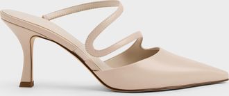 Charles & Keith Arden Pointed Wavy Heeled Mules