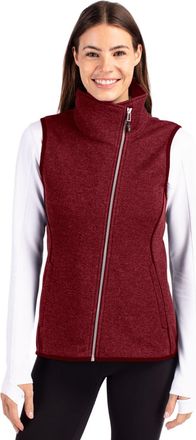 Cutter & Buck Mainsail Sweater-Knit Womens Full Zip Vest