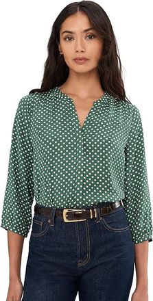 NYDJ Pintuck Blouse Womens Clothing Adeline Dots : MD (US 8-10), Polyester