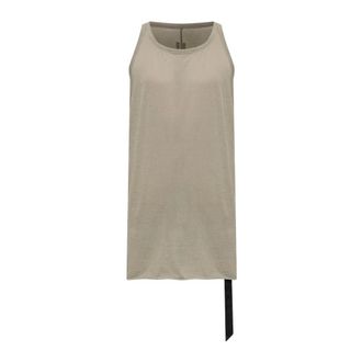 Rick Owens Tops, Heren, Beige, XL, Katoen, Mouwloos T-shirt