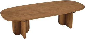 Macabane Mesa de centro de 140 x 60 cm de madera de teca reciclada