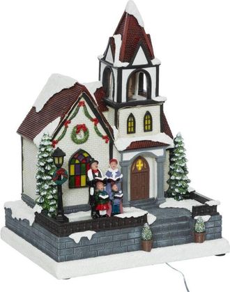 F&eacute;&eacute;ric Lights & Christmas F&eacute;&eacute;ric Lights And Christmas - Campanario Navide&ntilde;o Iluminado Con M&uacute;sica 17 Leds Blanco C&aacute;lido Con Transformador - Feeric Lights & Christmas