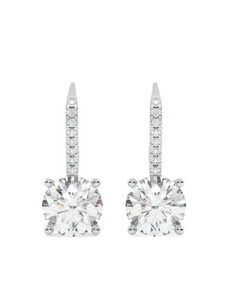 Tilla 14K white gold dangling earrings - Silver
