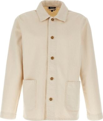 A.P.C. Kerlouan Jacket - Heren - Zomerjassen - Beige - L - Katoen - Jassen