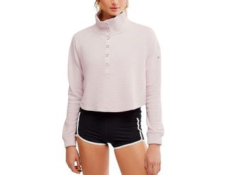 Free People Movement So Fly Henley Layer Coddy Womens Coat Rose Quartz : LG (Womens 12-14), Polyester