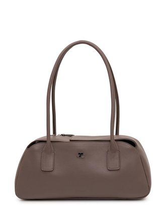 Courr&egrave;ges Light Mocha Strip Medium Shoulder Bag