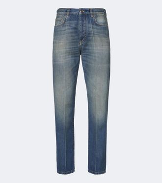 Versace Distressed straight jeans
