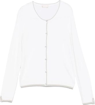 Liu Jo Cardigan con bottoni gioiello - Bianco