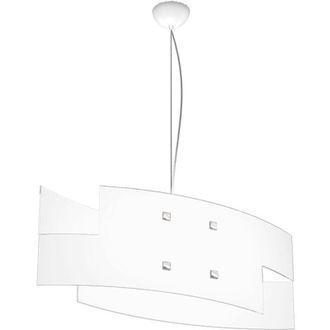 Top-Light Sospensione Moderna Tetris Metallo Bianco Vetro 1 Luce E27