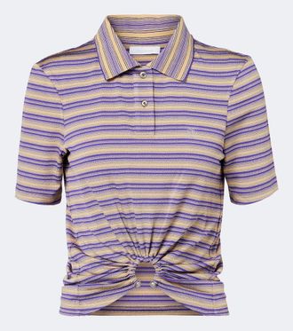 Paco Rabanne Top in cr&ecirc;pe a righe