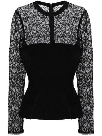 SIMKHAI Top Prima con peplum - Nero