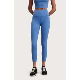 Varley FreeSoft Piped High Waist 7/8 Leggings in Marina at Nordstrom, Size X-Large