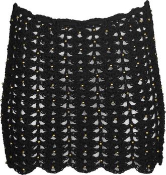 SOAH Womens Florence Crochet Skirt In Black