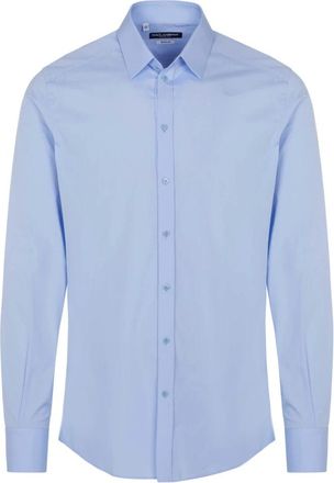 Dolce & Gabbana Herenoverhemd Klassieke Stijl - Heren - Zakelijke Overhemden - Blauw - XL - Overhemden