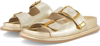 Dolce Vita Sevana Womens Sandals Light Gold Distressed Leather : 8.5 M, Rubber