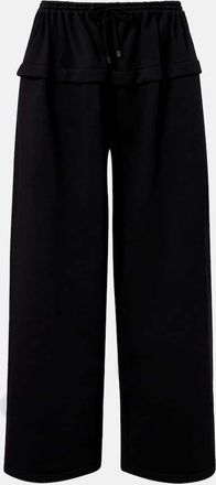 Alaia Ala&iuml;a Wide-leg cotton sweatpants