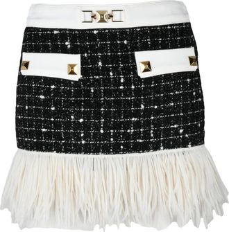 Elisabetta Franchi Rokken, Dames, Zwart, S, Wol, Elisabetta Franchi gonna