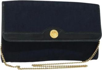 Dior Pre-owned Vintage Chain Flap Schoudertas - Dames - Vintage Clutch - Blauw - ONE Size - Vintage