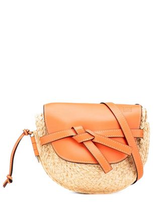 Loewe 2018 Medium Raffia Gate crossbody bag - Brown