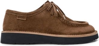 Loewe Faro lace-up suede shoes - women - Calf Suede/Calf Leather/Rubber/Calf Suede - 39 - Brown