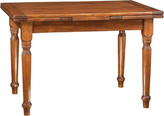 Biscottini International Biscottini - Mesita De Centro De Estilo Country De Madera Maciza De Tilo Acabado Con Efecto Nogal 120x80x80 Cm