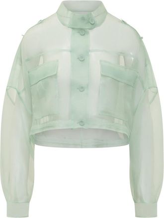Pinko Green Band Collar Jacket