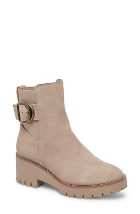 Blondo Dakota Waterproof Bootie in Sand Suede at Nordstrom, Size 6.5