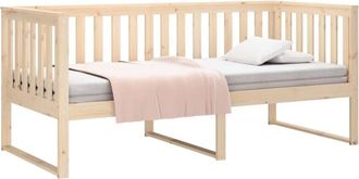 vidaXL Diván sin colchón 100x200 cm madera maciza de pino Vidaxl