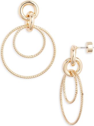 Nordstrom Linked Double Hoop Earrings in Gold at Nordstrom
