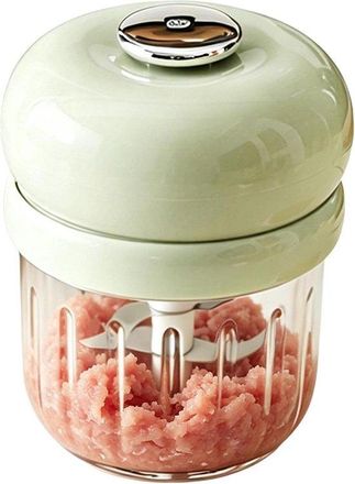 OEM Picadora De Ajo El&eacute;ctrica - Mini Procesador De Alimentos - Pica Ingredientes R&aacute;pidamente - Motor Potente - 12 X 12 X 12 Cm - Verde