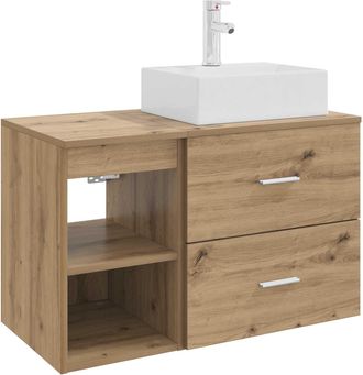 vidaXL Juego De Muebles De Ba&ntilde;o 2 Uds. Roble Artisan Vidaxl