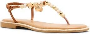 Madden Girl Shells T-Strap Sandal in Cognac Multi at Nordstrom Rack, Size 9.5