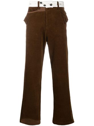 Ader Error corduroy straight-leg trousers - men - Cotton - 2 - Brown