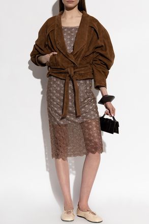 Rotate Sequin Top, Womens, Brown