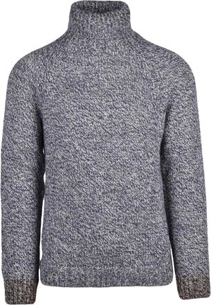 Daniele Alessandrini Truien & Vesten, Heren, Blauw, M, Wol, Maglione Collo Alto