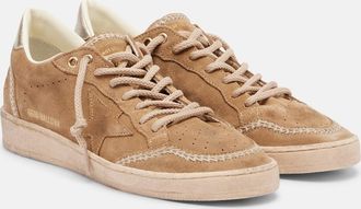 Golden Goose Ball Star embroidered suede sneakers