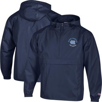 Champion Mens Champion Navy North Carolina Tar Heels Packable Hooded Windbreaker Half-Zip Jacket at Nordstrom, Size Medium
