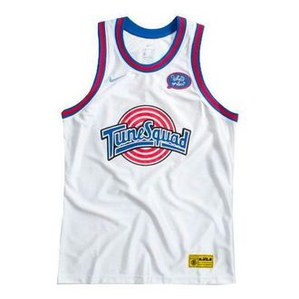 Nike x Tune Squad Crossover Embroidered Logo Basketball Sports Jersey LeBron James 23 White CW4278-100