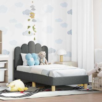 vidaXL vidaXL Struttura letto per bambini con testata Grigio scuro