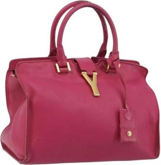 Saint Laurent Pre-owned Vintage Hand Bag met Clochette - Dames - Vintage Handtas - Roze - ONE Size - Leer - Vintage