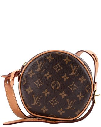Louis Vuitton Brown Monogram Canvas Boite Chapeau Souple Bag Pm (Authentic Pre-Loved)