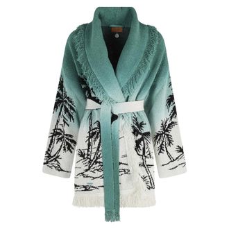 Alanui Cardigans, female, Multicolor, Size: M Wave Bloom Coat